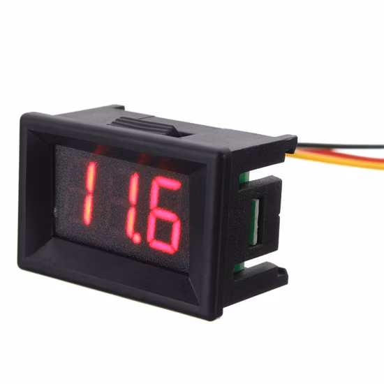 0.56&prime;&prime; 3wire DC 0-30V LED Digital Display Voltage Panel Meter Voltmeter (red)