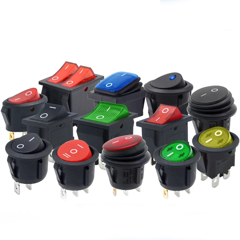 Small Mini Round / Square Head Switch 2 Pin /3 Pin Rocker Switch