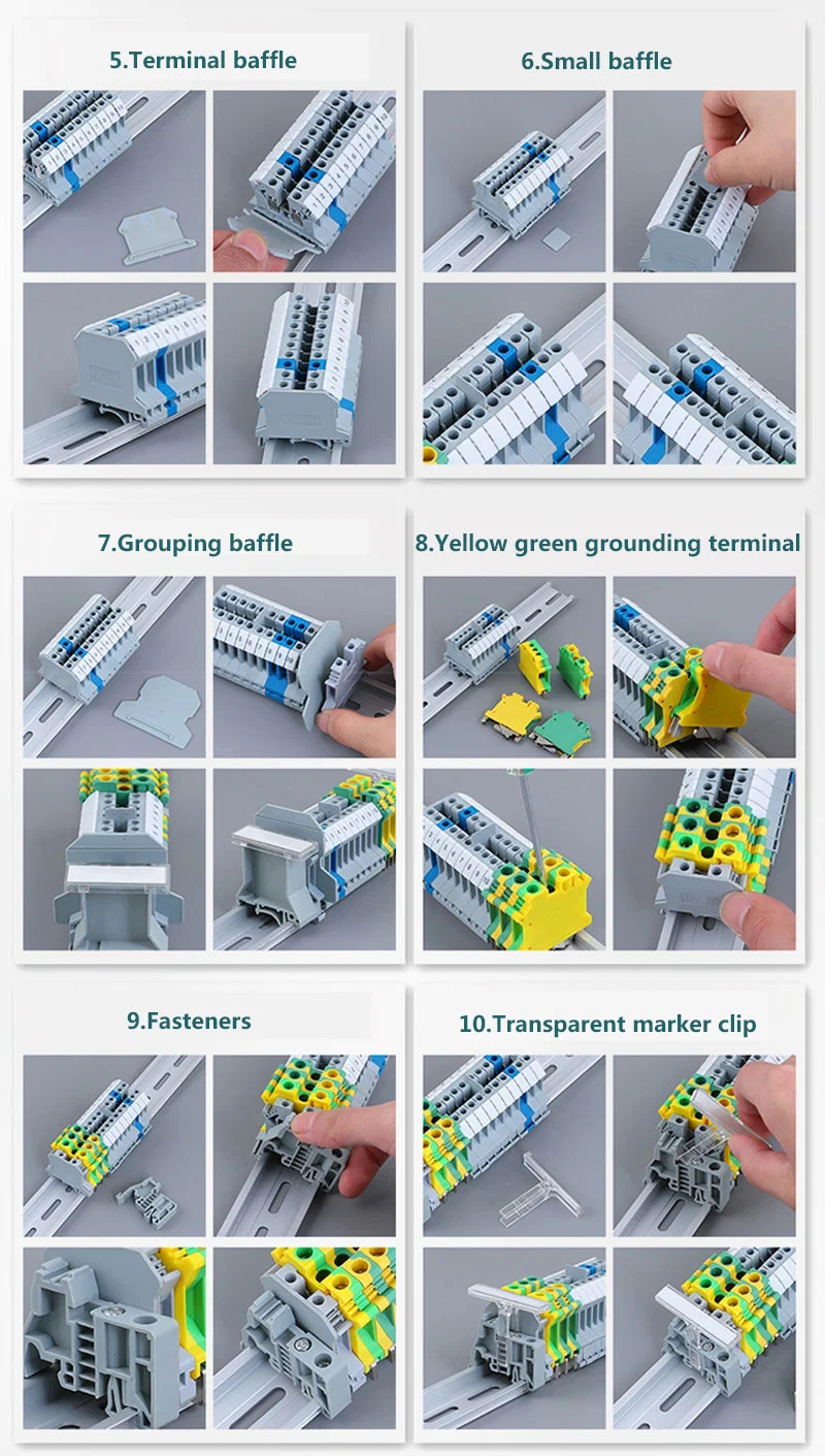 Guide Rail Fuse UK5-Hesi Fuse Base UK-4rd Fuse Terminal Block